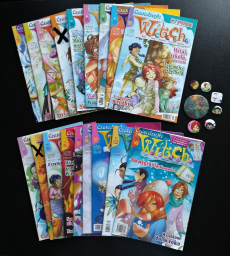 Zdjęcie oferty: Komiksy gazeta WITCH czarodziejki + przypinki!