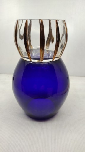Zdjęcie oferty: Wazon szklany kobaltowy podwójny