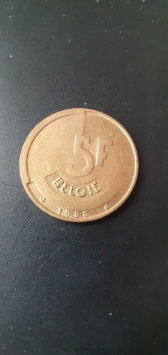 Zdjęcie oferty: Belgia 5 franków 1986 rok / E