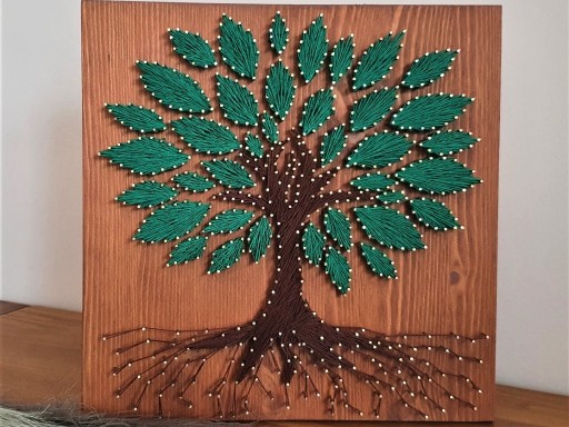 Zdjęcie oferty: Drzewo, obraz, dekoracja, rękodzieło, string art