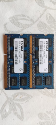 Zdjęcie oferty: Pamięć RAM do laptopa DDR3 2x2gb