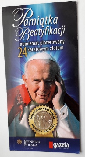 Zdjęcie oferty: Pamiątka beatyfikacji Jana Pawła II