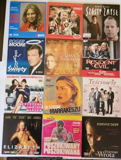Zdjęcie oferty: 12 płyt DVD z filmami polskimi i zagranicznymi