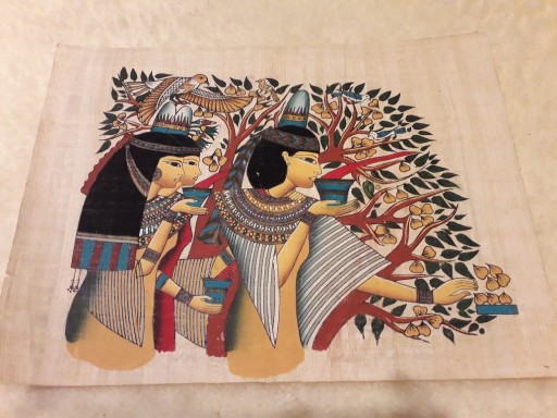 Zdjęcie oferty: Grafika malowana na papirusie 40x30 cm
