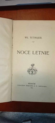 Zdjęcie oferty: Noce Letnie, Władysław Tetmajer, 1902