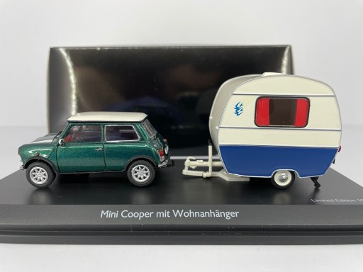 Zdjęcie oferty: 1:43 Schuco Mini Cooper with Caravan