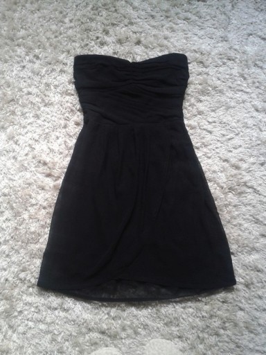 Zdjęcie oferty: Szyfonowa sukienka mała czarna XS Mango