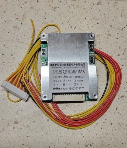 Zdjęcie oferty: BMS 13s 30A 48v balanser 18650 liion max 50A