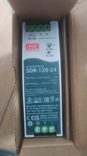 Zdjęcie oferty: Zasilacz Mean Well SDR-120-24 120W 24V 5A DIN