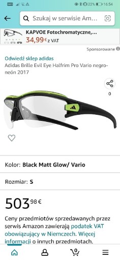 Zdjęcie oferty: Okulary Adidas Evil Eye Halfrim ProS wym soczewki 