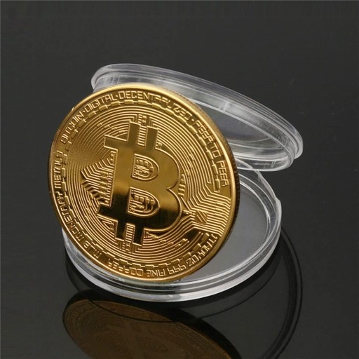 Zdjęcie oferty: Fizyczny Bitcoin BTC kryptowaluta, moneta + kapsel