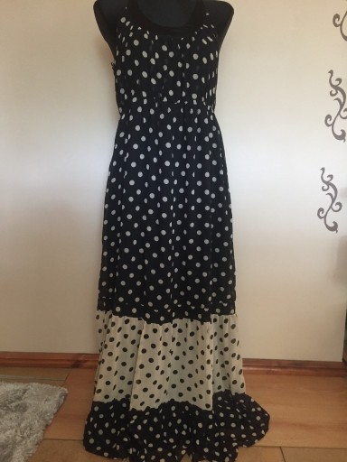 Zdjęcie oferty: sukienka TFNC LONDON BY ASOS MAXI kropki 36 (S)