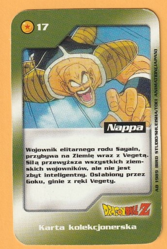 Zdjęcie oferty: KARTA DRAGON BALL Z - NAPPA