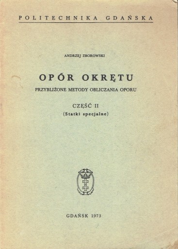 Zdjęcie oferty: Opór okrętu statki specjalne II Zborowski