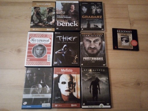 Zdjęcie oferty: DVD mix Apocalypto Przetrwanie Thief Łowca Jeleni 