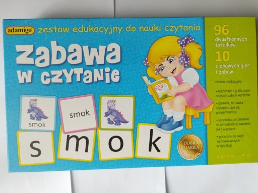 Zdjęcie oferty: Zabawa w czytanie - gra edukacyjna Adamigo