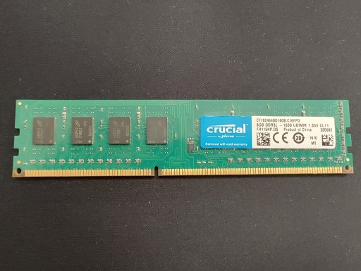 Zdjęcie oferty: Crucial 8GB DDR3L CL 11 1600Mhz CT102464BD160B