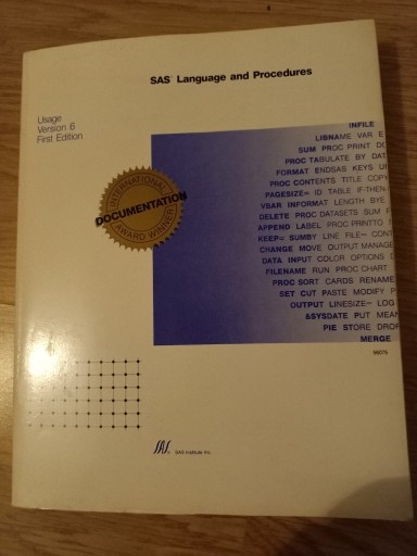 Zdjęcie oferty: SAS Language and Procedures