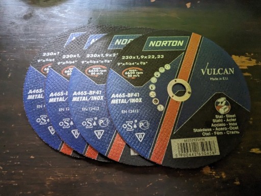 Zdjęcie oferty: Tarcze 230mm NORTON/VULCAN (4szt.)