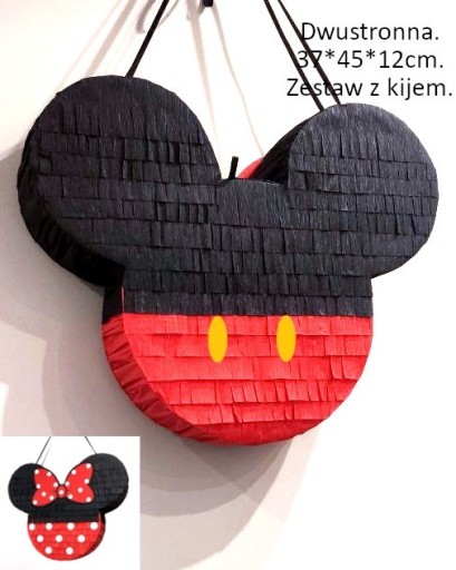 Zdjęcie oferty: Piniata Myszka Minnie/ Mickey Mouse dwustr. Zestaw