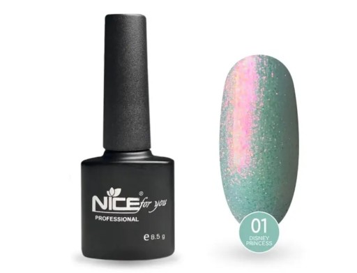 Zdjęcie oferty: Lakier hybrydowy Nice for You Princess nr 01 Jasmine – Niebieski, 8.5 g 