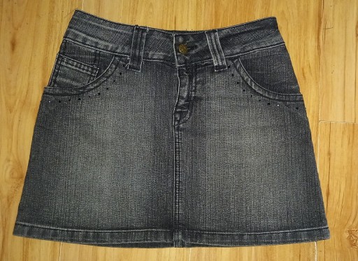 Zdjęcie oferty: Jasno czarna jeansowa spódniczka dziewczęca 