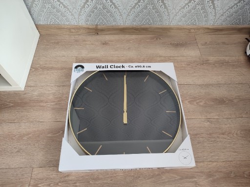 Zdjęcie oferty: Nowy ciemny zegar ścienny 51 cm 