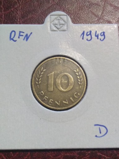 Zdjęcie oferty: Moneta Niemcy RFN 10 pfennig 1949 D
