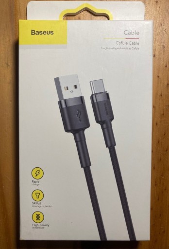 Zdjęcie oferty: Kabel USB - USB typ C Baseus 0,5 m 3A