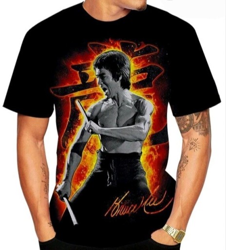 Zdjęcie oferty: Rashguard XL koszulka treningowa bruce lee czarna