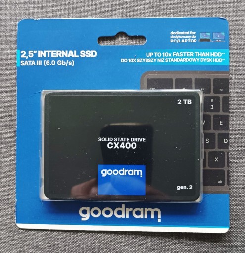 Zdjęcie oferty: Sprzedam nowy dysk SSD 2.5 Goodram CX400 2TB Sata