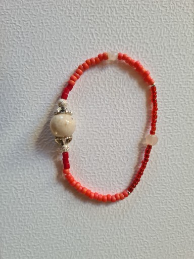 Zdjęcie oferty: Bransoletka koraliki czerwona kamień słoneczny