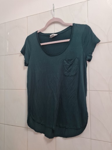 Zdjęcie oferty: T-shirt z kieszonką na piersi h&m zielona koszulka