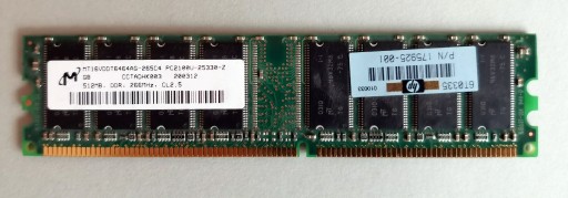 Zdjęcie oferty: Pamięć RAM MICRON MT16VDDT6464AG-265C4 512MB