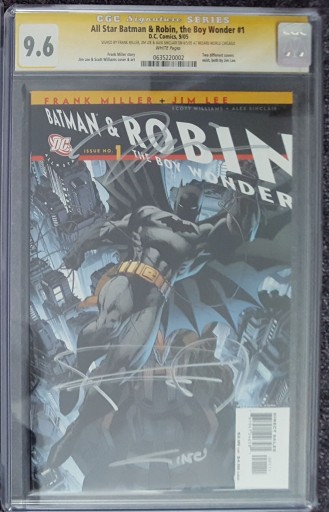 Zdjęcie oferty: All Star Batman & Robin 1 podpisany Miller & Lee