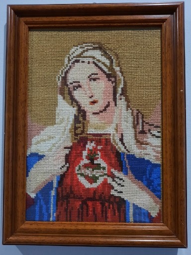 Zdjęcie oferty: Obraz haft krzyżykowy Matka Boska 23 x 31 cm