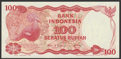 Zdjęcie oferty: Indonezja 100 rupiah 1984 - stan bankowy UNC