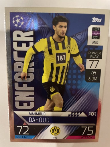 Zdjęcie oferty: Topps Match Attax 2022/23 Enforcer Dahoud 217