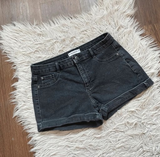 Zdjęcie oferty: pull&bear denim czarne jeansowe basic szorty 36