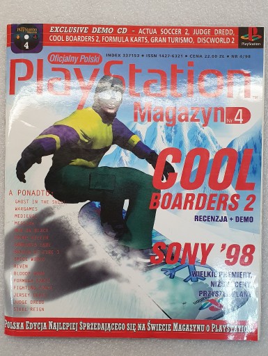 Zdjęcie oferty: PlayStation Magazyn nr 4 1998 Stan UNIKAT!