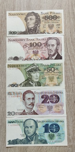 Zdjęcie oferty: Banknoty-PRL-1982-1986r-stan UNC