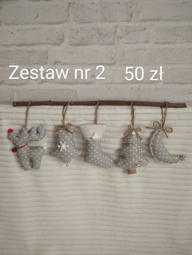 Zdjęcie oferty: Ozdoby świąteczne komplet 5 szt zestaw kropki