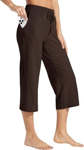 Zdjęcie oferty: Damskie spodnie capri WILLIT – bawełniane, luźne, do jogi i ćwiczeń, XXL