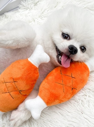 Zdjęcie oferty: Zabawka (2szt) dla psa w kształcie udka PISZCZĄCA 