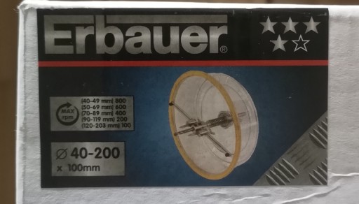 Zdjęcie oferty: Otwornica regulowana Erbauer do drewna 40-200 mm