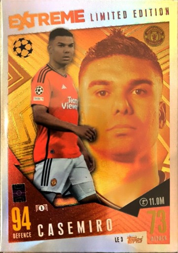 Zdjęcie oferty: Match Attax Exstra 2023/24 Extreme CASEMIRO 