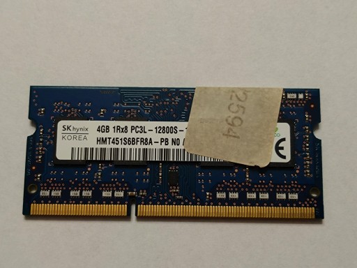 Zdjęcie oferty: Pamięć RAM 4GB DDR3 HYNIX HMT451S6BFR8A