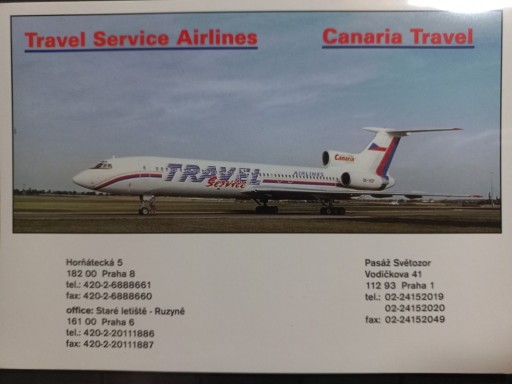 Zdjęcie oferty: Pocztówka Canaria Travel Tupolev Tu-154M