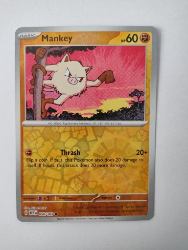 Zdjęcie oferty: Mankey 056/165 reverse holo - Pokemon 151