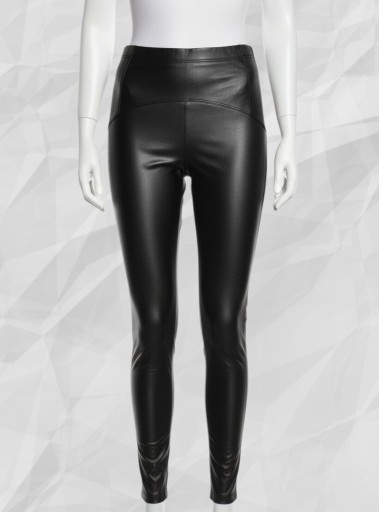 Zdjęcie oferty: Legginsy M.Sara - czarna eko skóra, push up M/L